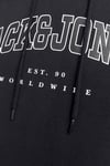 Essentials Jjecaleb Pamuklu Relaxed Fit Kapüşonlu Erkek Sweat 12256521 SİYAH