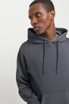 Essentials Jjecharge Pamuklu Oversize Fit Kapüşonlu Erkek Sweat 12268272 ANTRASİT