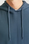 Essentials Jjecharge Pamuklu Oversize Fit Kapüşonlu Erkek Sweat 12268272 İNDİGO