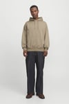 Essentials Jjecharge Pamuklu Oversize Fit Kapüşonlu Erkek Sweat 12268272 YAĞ YEŞİLİ