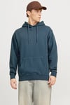 Essentials Jjecharge Pamuklu Oversize Fit Kapüşonlu Erkek Sweat 12268272 İNDİGO