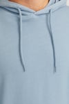 Essentials Jjecharge Pamuklu Oversize Fit Kapüşonlu Erkek Sweat 12268272 AÇIK MAVİ