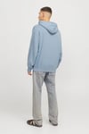 Essentials Jjecharge Pamuklu Oversize Fit Kapüşonlu Erkek Sweat 12268272 AÇIK MAVİ