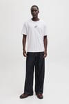 Essentials Jjecorp % 100 Pamuk Regular Fit Logolu Erkek T Shirt 12268415 BEYAZ-SİYAH