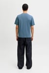 Essentials Jjecorp % 100 Pamuk Regular Fit Logolu Erkek T Shirt 12268415 İNDİGO
