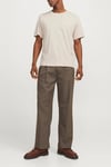 Essentials Jjecorp Pamuklu Slim Fit Bisiklet Yaka Erkek T Shirt 12151955 AÇIK BEJ