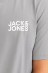 Essentials Jjecorp Pamuklu Slim Fit Bisiklet Yaka Erkek T Shirt 12151955 GRİ