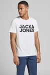 Essentials Jjecorp Pamuklu Slim Fit Bisiklet Yaka Erkek T Shirt 12151955 BEYAZ-BEYAZ