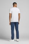 Essentials Jjecorp Pamuklu Slim Fit Bisiklet Yaka Erkek T Shirt 12151955 BEYAZ-BEYAZ