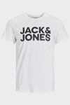 Essentials Jjecorp Pamuklu Slim Fit Bisiklet Yaka Erkek T Shirt 12151955 BEYAZ-BEYAZ