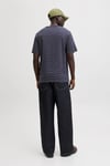 Essentials Jjedover Pamuklu Relaxed Fit Çizgili Erkek T Shirt 12288015 LACİVERT-BEYAZ
