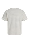 Essentials Jjedover Pamuklu Relaxed Fit Çizgili Erkek T Shirt 12288015 KREM-LACIVERT