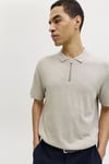 Essentials Jjeemil Pamuklu Fermuarlı Erkek Polo Yaka T Shirt 12288260 BEJ
