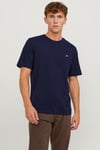 Essentials Jjepaulos Pamuklu Bisiklet Yaka Erkek T Shirt 12245087 LACİVERT