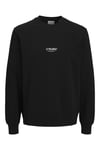 Essentials Jjesoho Pamuklu Regular Fit Bisiklet Yaka Erkek Sweat 12278791 SİYAH