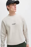Essentials Jjesoho Pamuklu Regular Fit Bisiklet Yaka Erkek Sweat 12278791 TAŞ