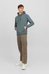 Essentials Jjestar Pamuklu Kapüşonlu Erkek Sweat 12208157 HAKİ