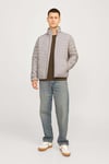 Essentials Jjestate Kapitoneli Regular Fit Dik Yaka Erkek Mont 12256985 BEJ