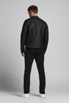 Essentials Jjewarner Regular Fit Fermuarlı Suni Erkek Deri Mont 12182461 SİYAH