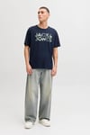 Essentials Logolu Pamuklu Regular Fit Bisiklet Yaka Erkek T Shirt 12288536 KOYU LACIVERT