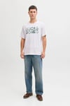 Essentials Logolu Pamuklu Regular Fit Bisiklet Yaka Erkek T Shirt 12288536 BEYAZ