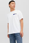 Essentials Pamuklu Slim Fit Bisiklet Yaka Erkek T Shirt 12233999 BEYAZ-MAVİ