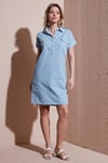 Fashion Friends % 100 Pamuk Standart Fit Düğmeli Kot Bayan Elbise 25Y0351K1 MAVİ