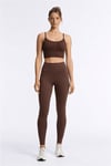 Fashion Friends Çapraz Kemerli Yüksek Bel Dar Paça Kadın Tayt 26Y0710K1 KAHVE