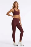 Fashion Friends Çapraz Kemerli Yüksek Bel Dar Paça Kadın Tayt 26Y0710K1 BORDO