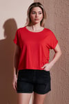 Fashion Friends Comfort Fit Bisiklet Yaka Bayan Bluz 25Y0519K1 CORAL