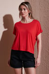 Fashion Friends Comfort Fit Bisiklet Yaka Bayan Bluz 25Y0519K1 CORAL