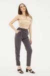 Fashion Friends Comfort Fit Yüksek Bel Düz Paça Bayan Pantolon 25Y0477K1 ANTRASİT