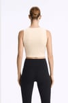 Fashion Friends Crop Fit Bisiklet Yaka Kadın Atlet 26Y0713K1 BEJ