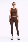 Fashion Friends Crop Fit Bisiklet Yaka Kadın Atlet 26Y0713K1 KAHVE