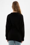 Fashion Friends Düşük Omuzlu V Yaka Relaxed Fit Bayan Kazak 23K0174K1 SİYAH