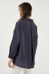 Fashion Friends Oversize Cep Detaylı Uzun Kollu Bayan Gömlek 25Y0571K1 ANTRASİT