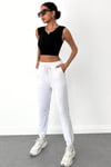 Fashion Friends Pamuklu Jogging Bayan Eşofman Altı 23K0834K1 EKRU