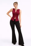 Fashion Friends Pamuklu Regular Fit Fermuarlı Yaka Kadın Bluz 26Y0709K1 BORDO