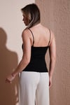 Fashion Friends Pamuklu Slim Fit Yuvarlak Yaka Bayan Atlet 25Y0257K1 SİYAH