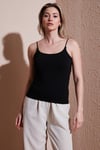 Fashion Friends Pamuklu Slim Fit Yuvarlak Yaka Bayan Atlet 25Y0257K1 SİYAH
