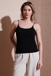 Fashion Friends Pamuklu Slim Fit Yuvarlak Yaka Bayan Atlet 25Y0257K1 SİYAH