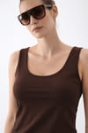 Fashion Friends Pamuklu Yuvarlak Yaka Dar Kadın Atlet 26Y0266K1 KAHVE
