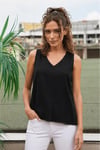 Fashion Friends Rahat Kalıp V Yaka Basic Kadın Bluz 26Y0530K1 SİYAH