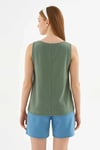 Fashion Friends Rahat Kalıp V Yaka Basic Kadın Bluz 26Y0530K1 HAKİ