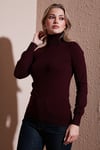 Fashion Friends Regular Fit Balıkçı Yaka Bayan Kazak 25K0780K1 BORDO