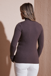 Fashion Friends Regular Fit Balıkçı Yaka Bayan Body 25K0363K1 KAHVE
