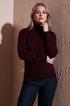 Fashion Friends Regular Fit Balıkçı Yaka Bayan Kazak 25K0780K1 BORDO