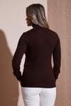 Fashion Friends Regular Fit Balıkçı Yaka Bayan Kazak 25K0780K1 KAHVE