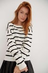 Fashion Friends Regular Fit Bisiklet Yaka Bayan Kazak 25K0477K1 EKRU