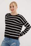 Fashion Friends Regular Fit Bisiklet Yaka Bayan Kazak 25K0477K1 SİYAH